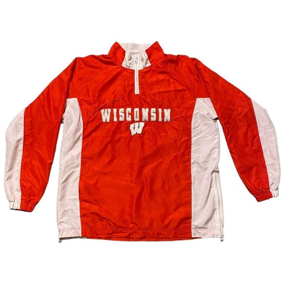Vintage Red Wisconsin Athletic Quarter Zip - Picture 1 of 4
